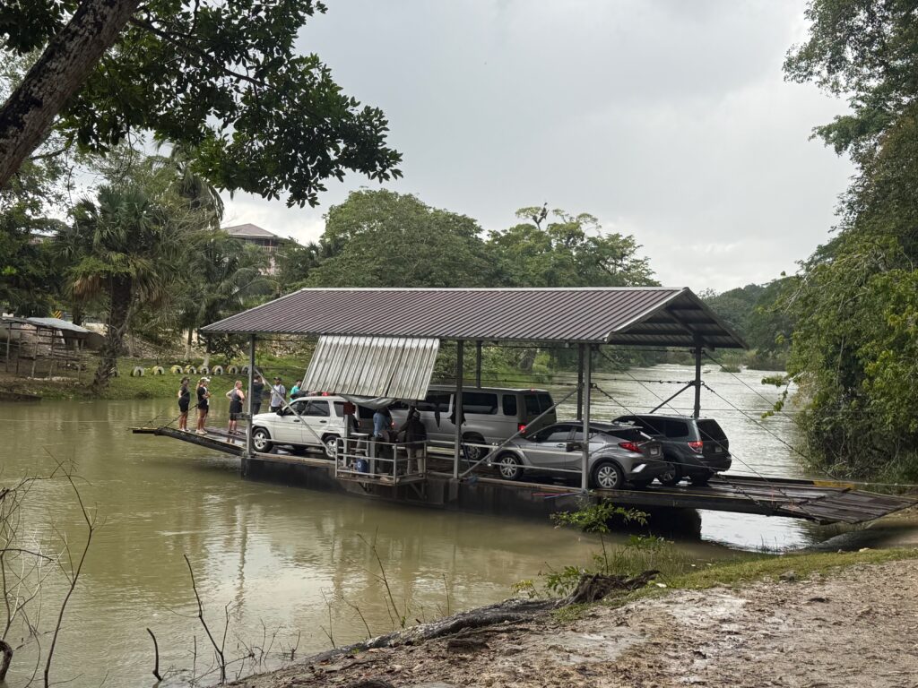 The ferry across the Mopan