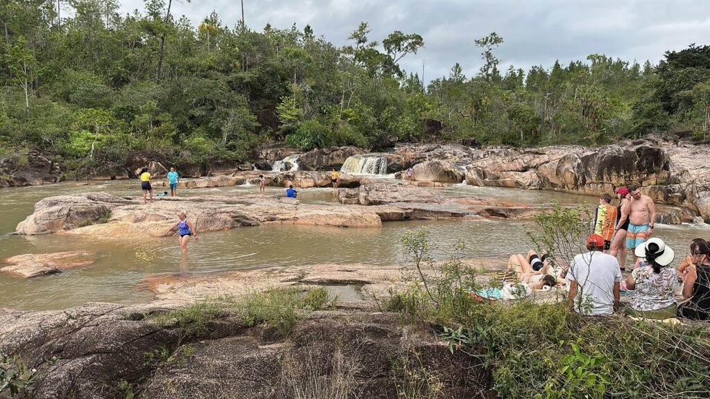 Gepke swimming near Caracol, Belize